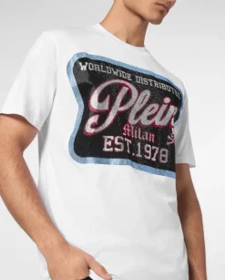 Biały T-shirt z kolorowym printem