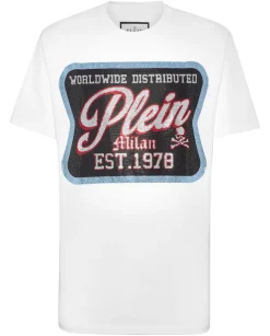 Biały T-shirt z kolorowym printem