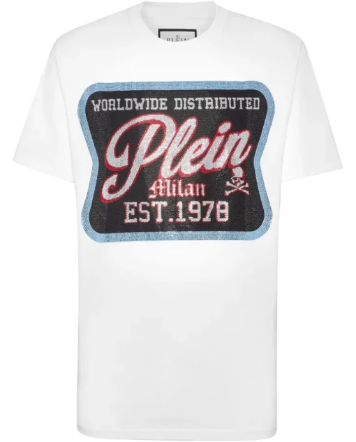 Biały T-shirt z kolorowym printem