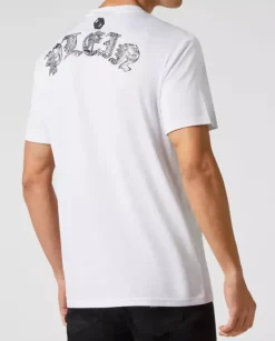 Biały t-shirt z kryształowym misiem Paisley Teddy Bear