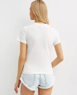 Biały t-shirt z logo