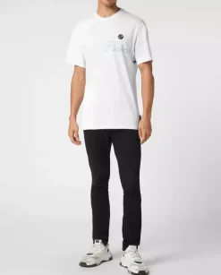 Biały t-shirt z logo
