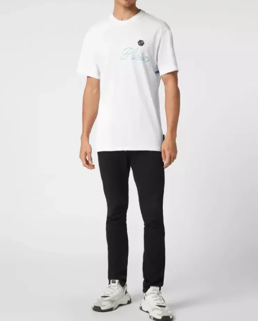 Biały t-shirt z logo