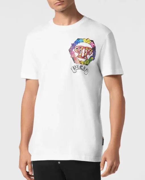 Biały t-shirt z logo