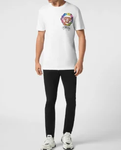 Biały t-shirt z logo