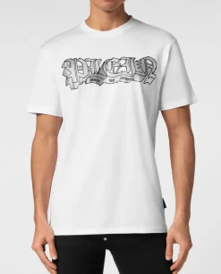 Biały t-shirt z logo
