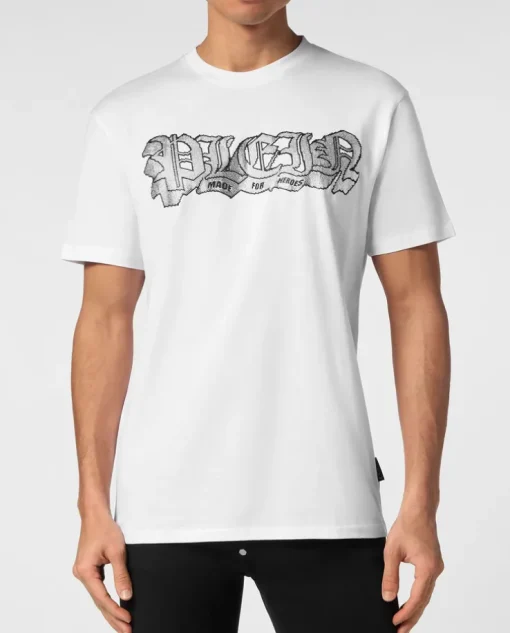 Biały t-shirt z logo