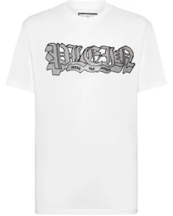 Biały t-shirt z logo