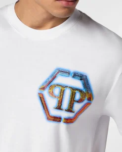 Biały T-shirt z logo
