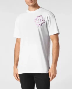 Biały T-shirt z logo