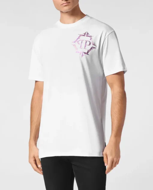 Biały T-shirt z logo