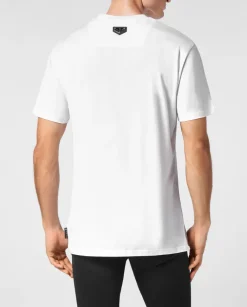 Biały T-shirt z logo