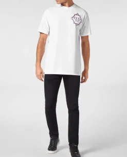 Biały T-shirt z logo