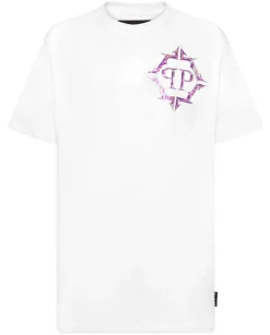 Biały T-shirt z logo