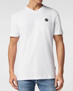Biały t-shirt z logo