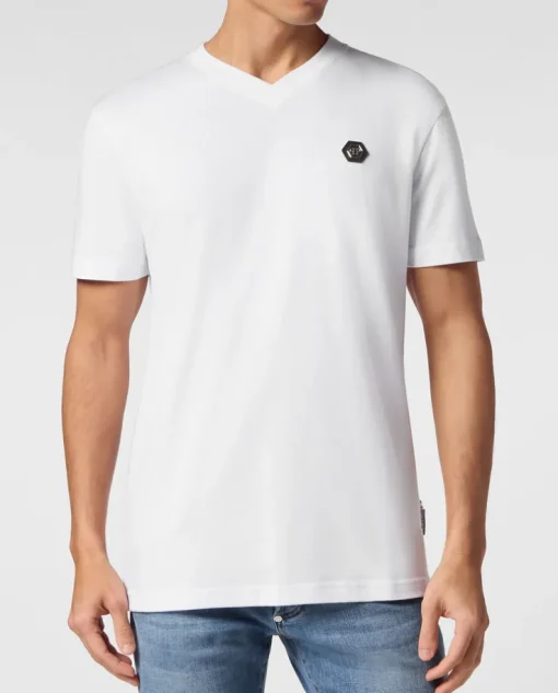 Biały t-shirt z logo
