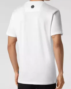 Biały t-shirt z logo