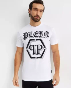 Biały t-shirt z logo