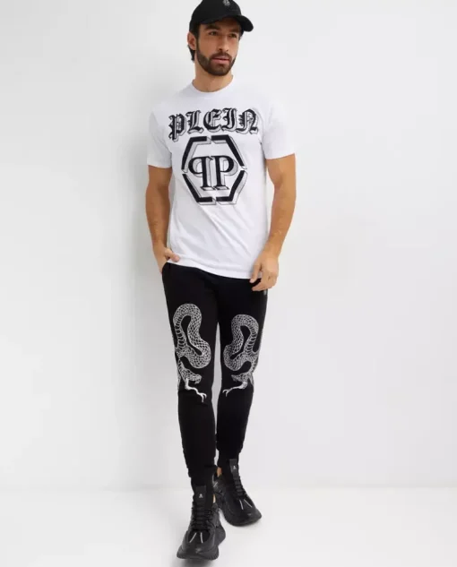 Biały t-shirt z logo