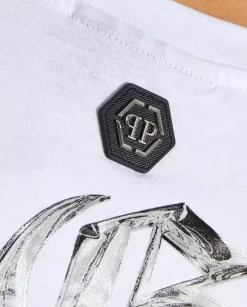 Biały t-shirt z logo