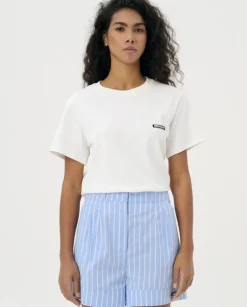 Biały t-shirt z logo Horizon
