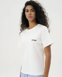Biały t-shirt z logo Horizon