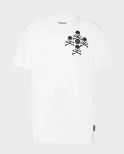 Biały t-shirt z logo Skull&Bones