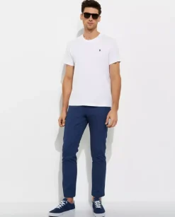 Biały t-shirt z logo Slim Fit