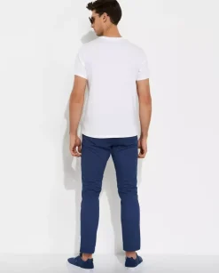 Biały t-shirt z logo Slim Fit