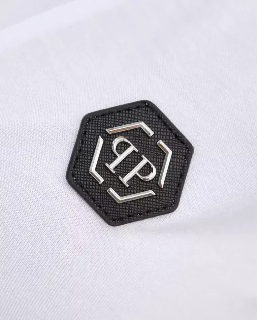 Biały t-shirt z monogramem
