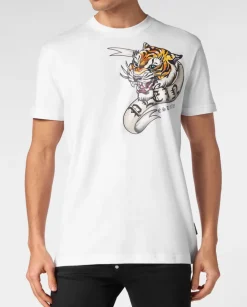 Biały t-shirt z motywem Tiger