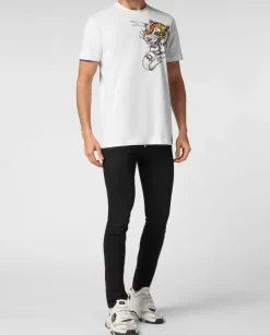 Biały t-shirt z motywem Tiger