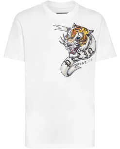 Biały t-shirt z motywem Tiger