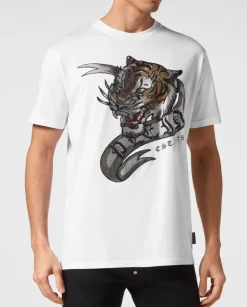 Biały t-shirt z motywem Tiger