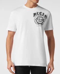 Biały t-shirt z motywem Worldwide