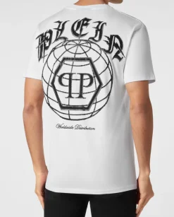 Biały t-shirt z motywem Worldwide