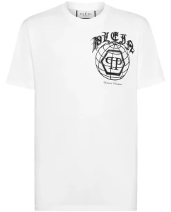 Biały t-shirt z motywem Worldwide