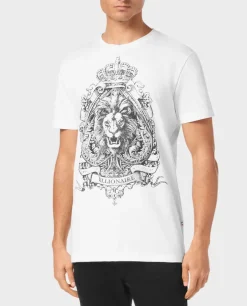 Biały t-shirt z nadrukiem