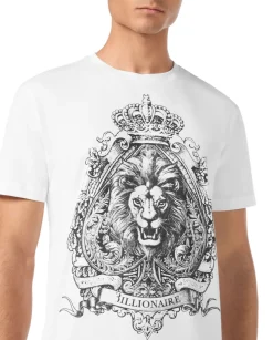 Biały t-shirt z nadrukiem