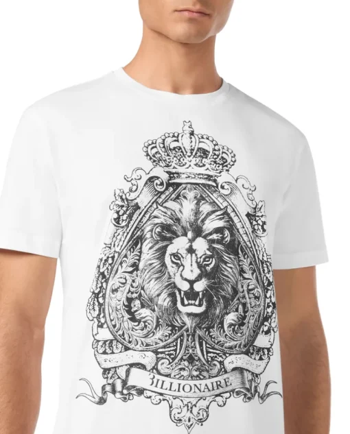 Biały t-shirt z nadrukiem