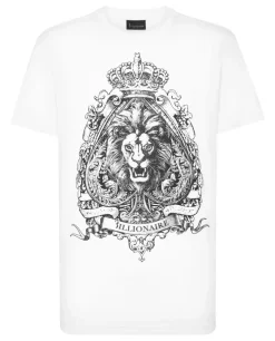 Biały t-shirt z nadrukiem