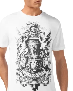 Biały t-shirt z nadrukiem
