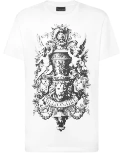 Biały t-shirt z nadrukiem