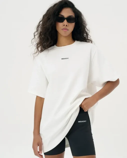 Biały t-shirt z nadrukiem DASR