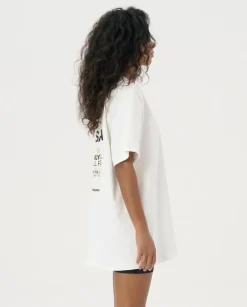 Biały t-shirt z nadrukiem DASR