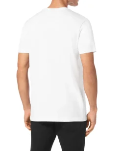 Biały t-shirt z nadrukiem lwa