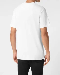 Biały t-shirt z okrągłym dekoltem