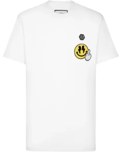 Biały t-shirt z okrągłym dekoltem