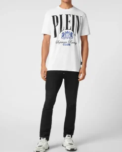 Biały t-shirt z okrągłym dekoltem