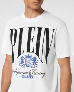 Biały t-shirt z okrągłym dekoltem